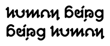 Human Being Ambigram